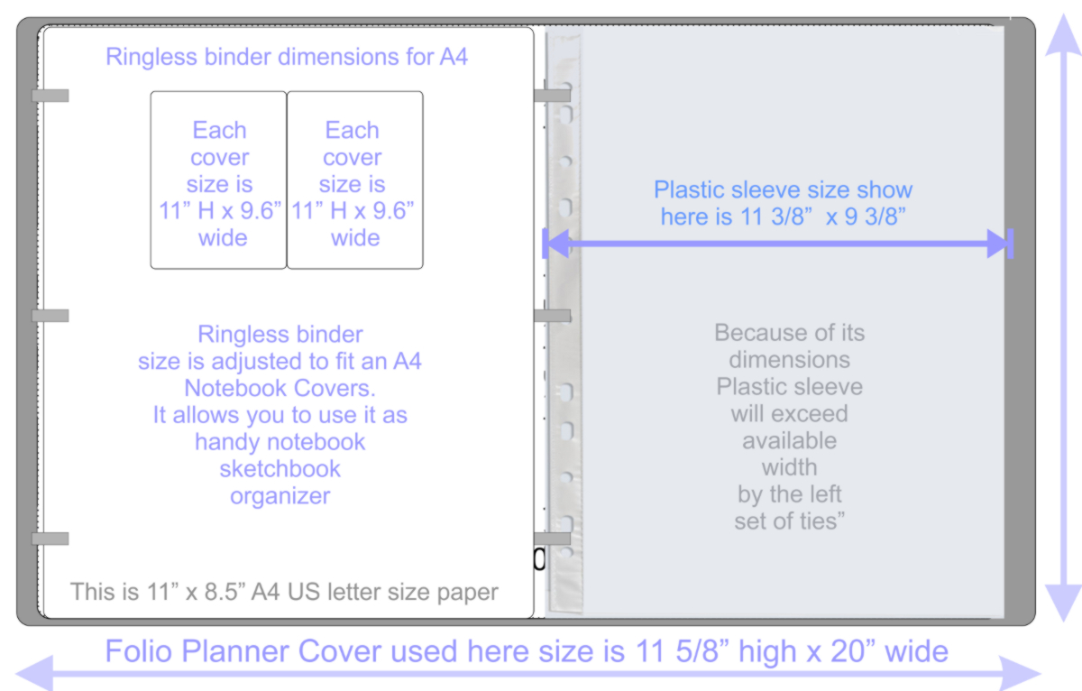 Universal Ringless binder for 2 and 3 holes punched leaflets A4 size Grey Refillable Notebook, #19 - Image 7