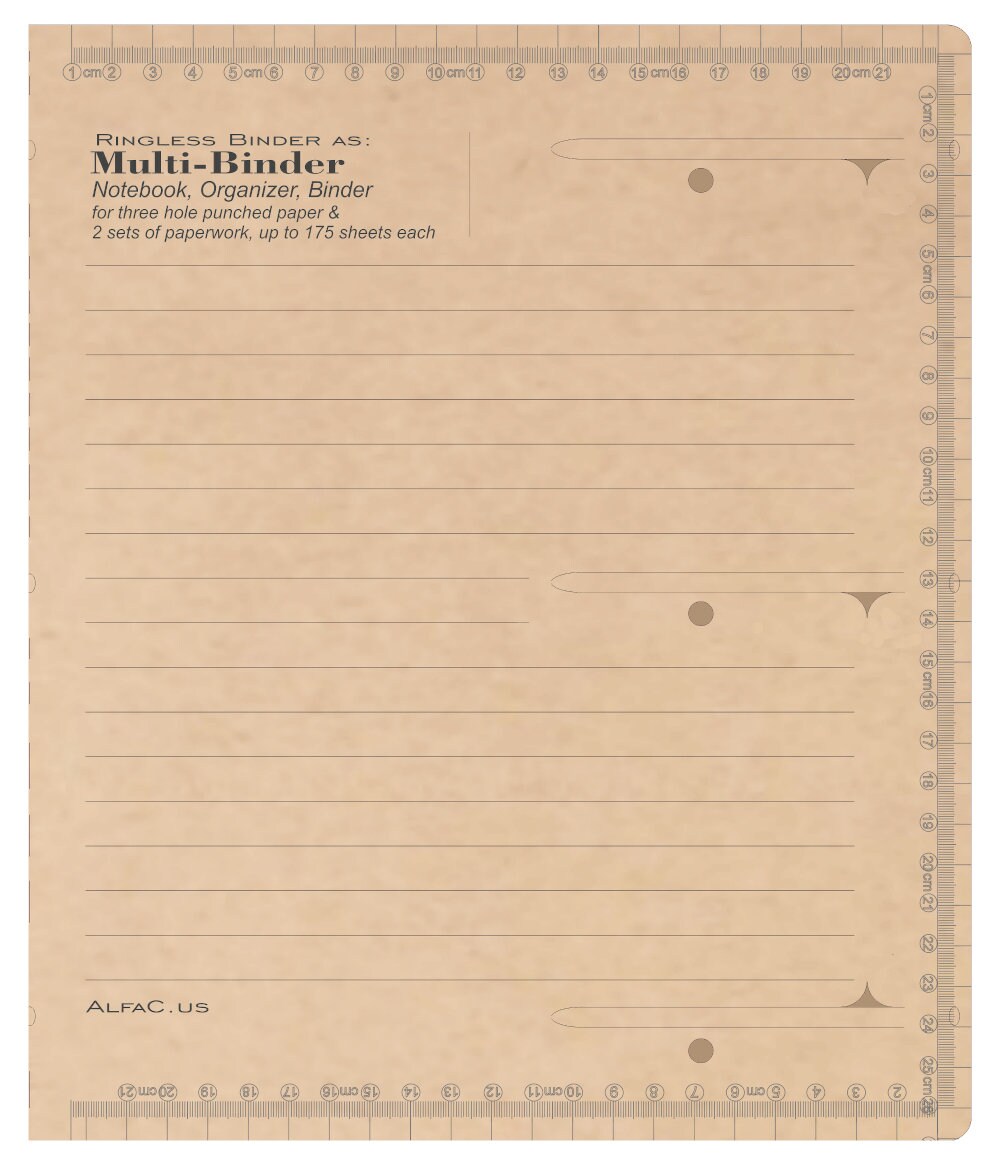 A4, Eco-Friendly ringless binder, Kraft Paper Finish No.18 - Image 2