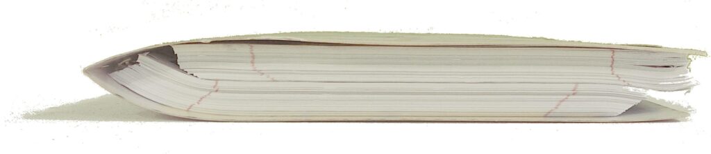 Ringless Binder A4 size with a load of paperwork