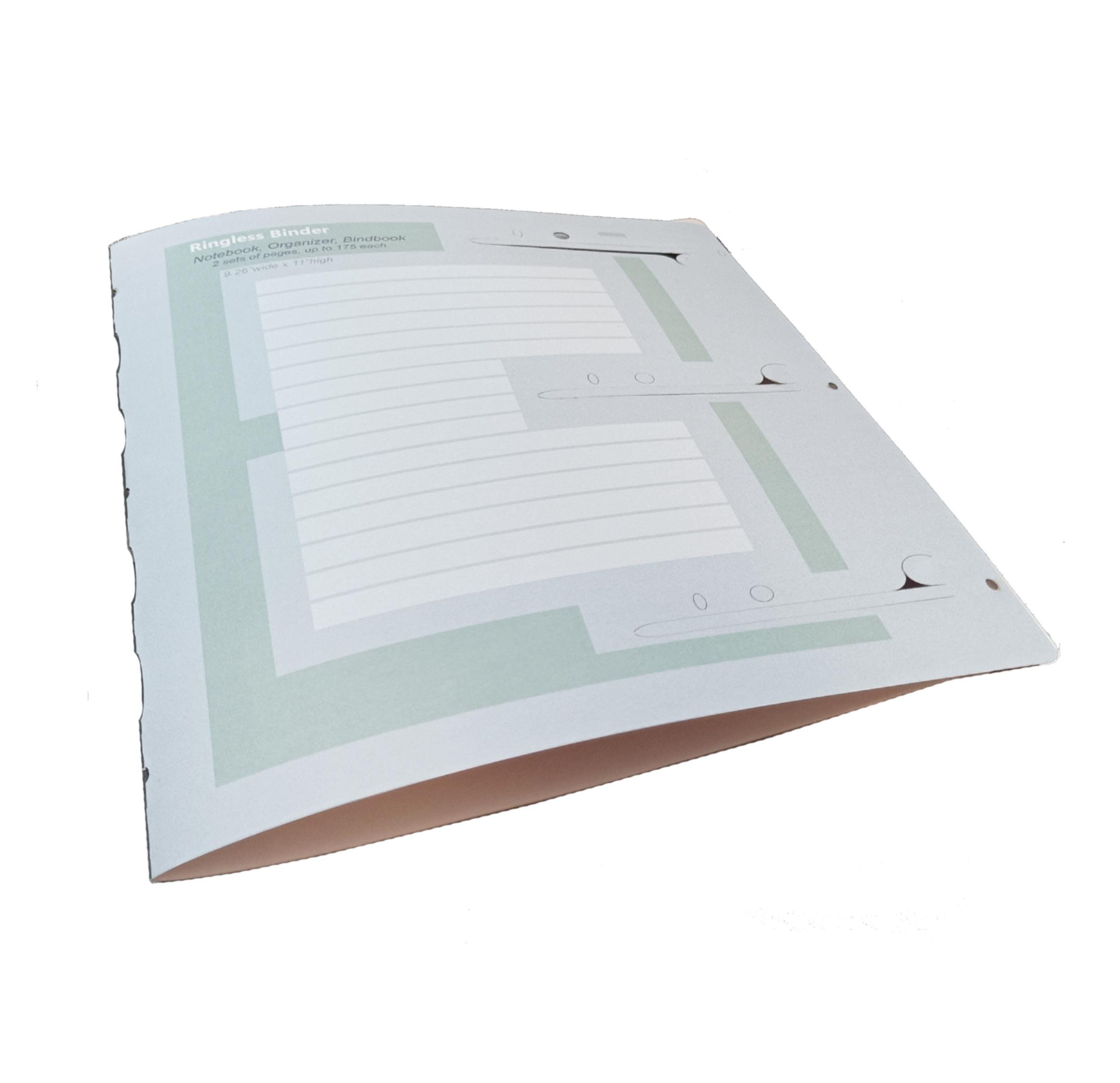 Eco-Friendly A4 Ringless Binder: Green Paperboard, Holds 350 Pages #5 - Image 3