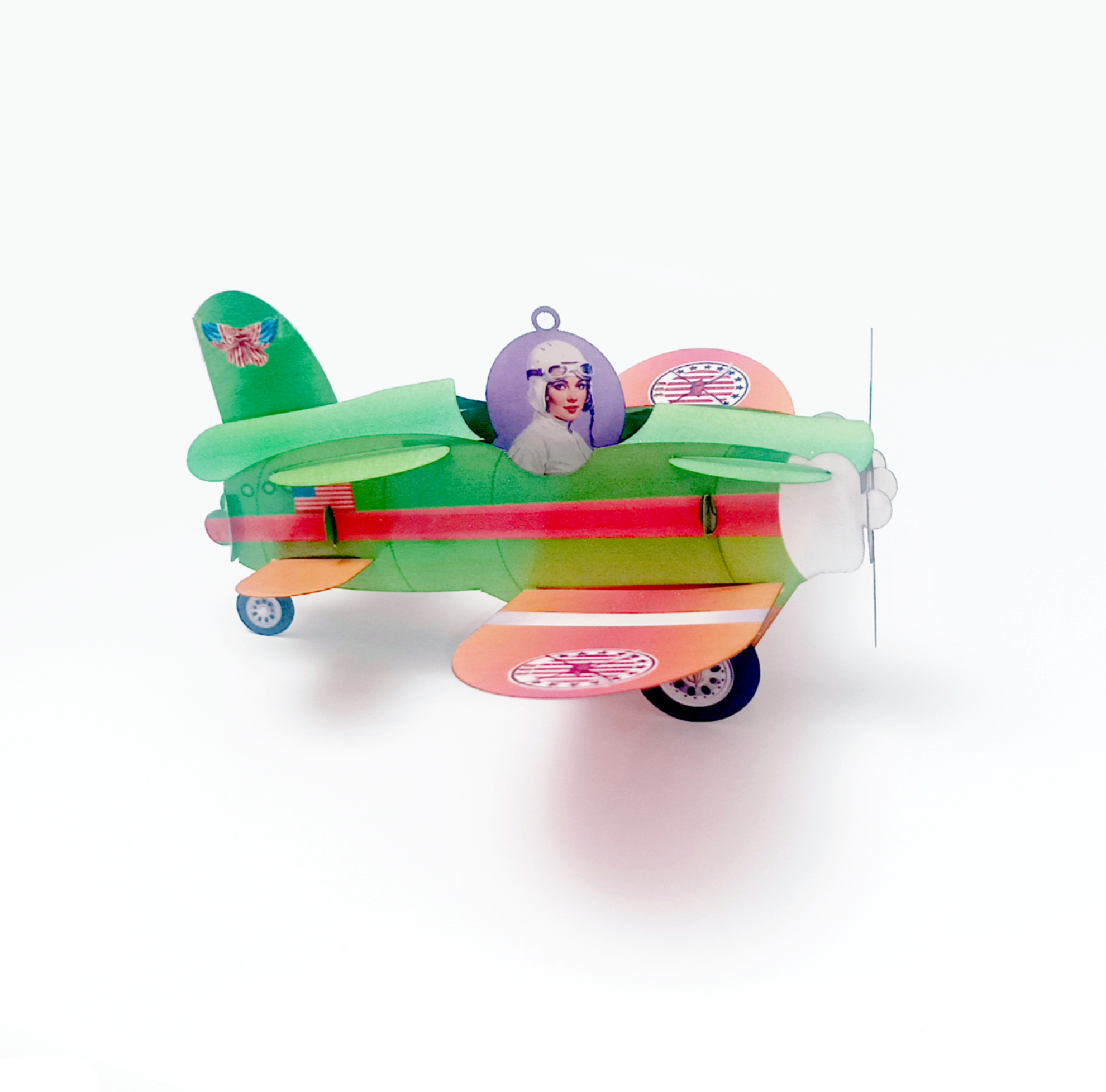 Amelia Earhart Airplane, Pop-up greeting card. No 45 - Image 12