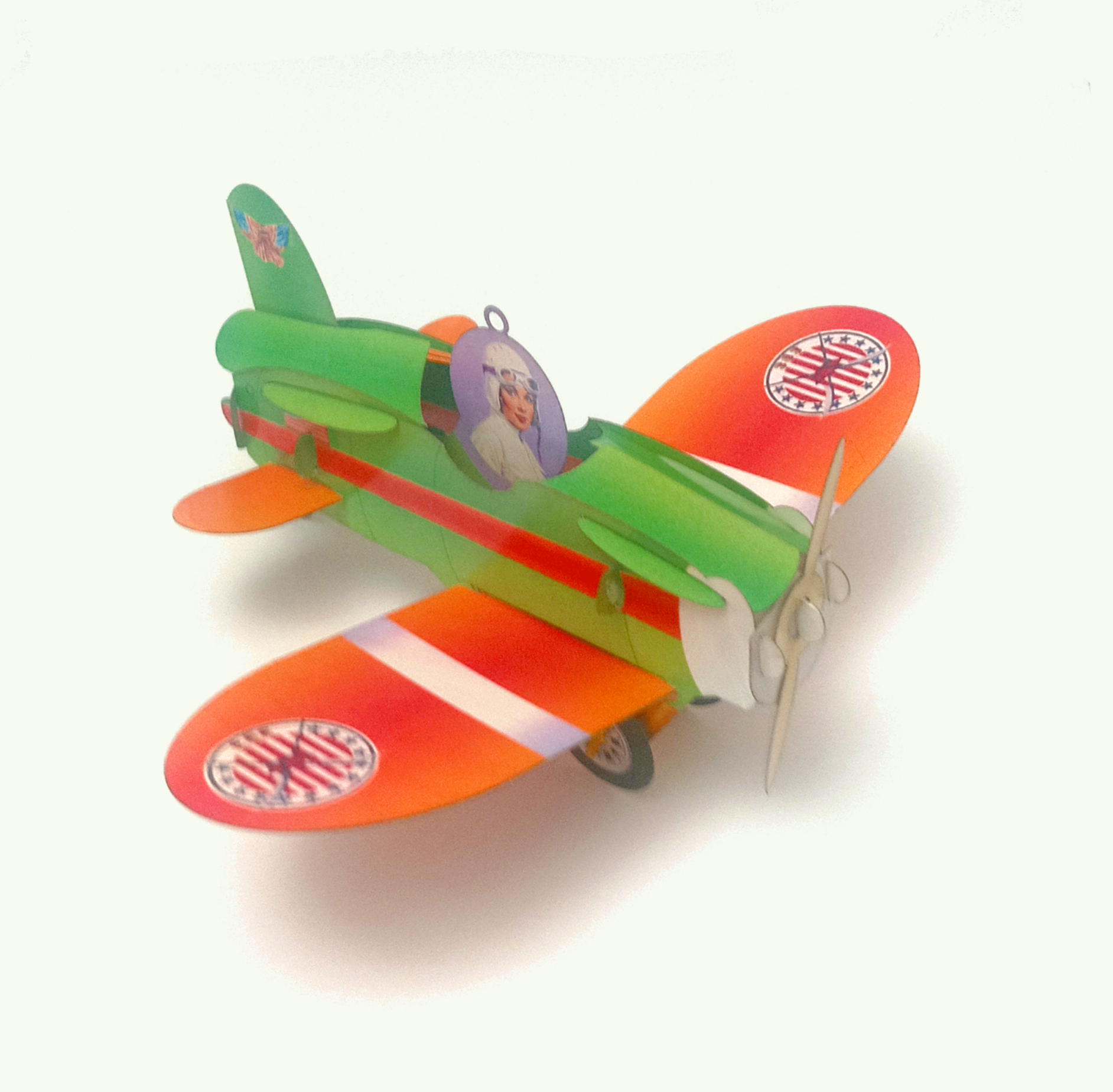 Amelia Earhart Airplane, Pop-up greeting card. No 45 - Image 2