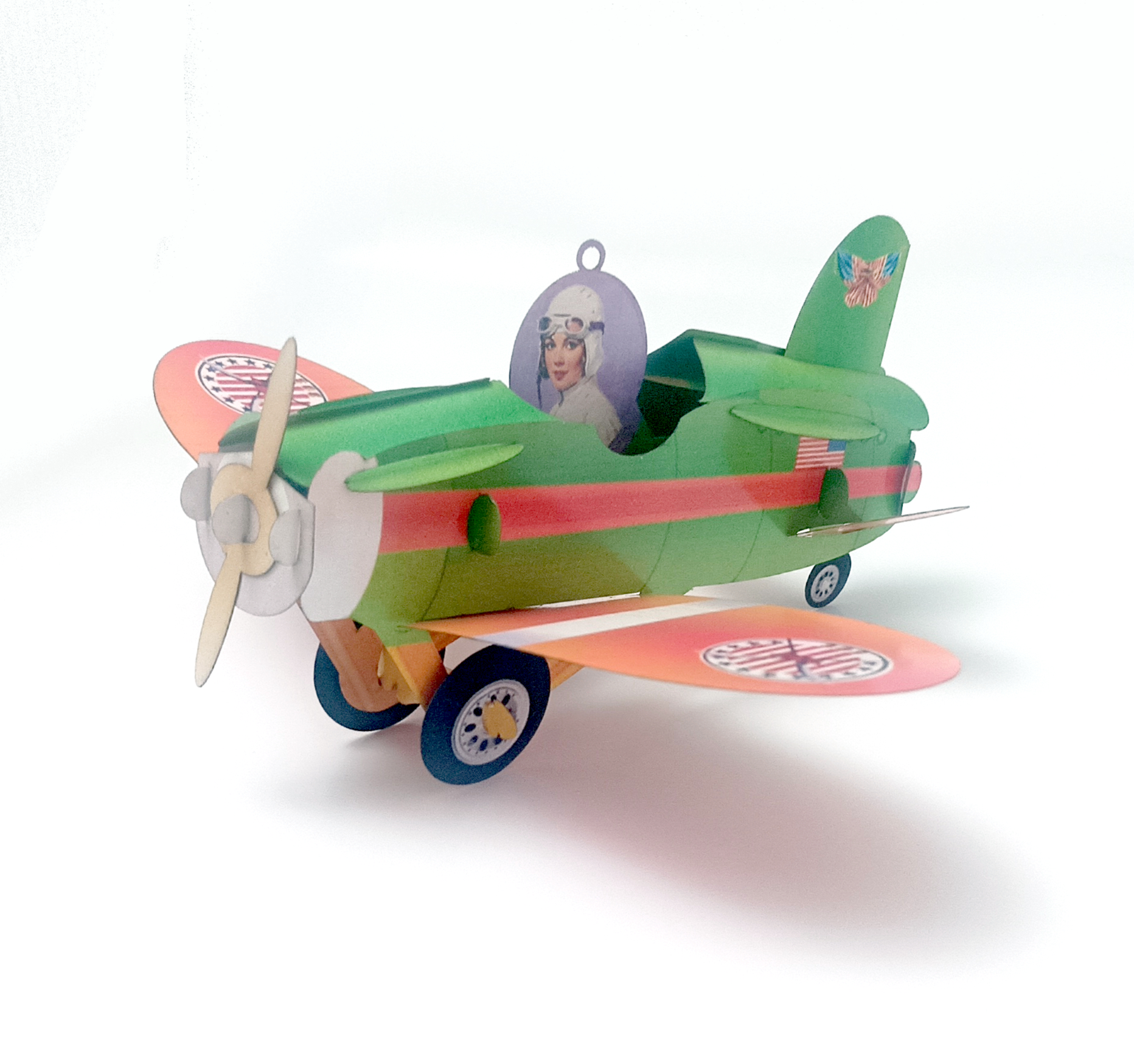 Amelia Earhart Airplane, Pop-up greeting card. No 45 - Image 5