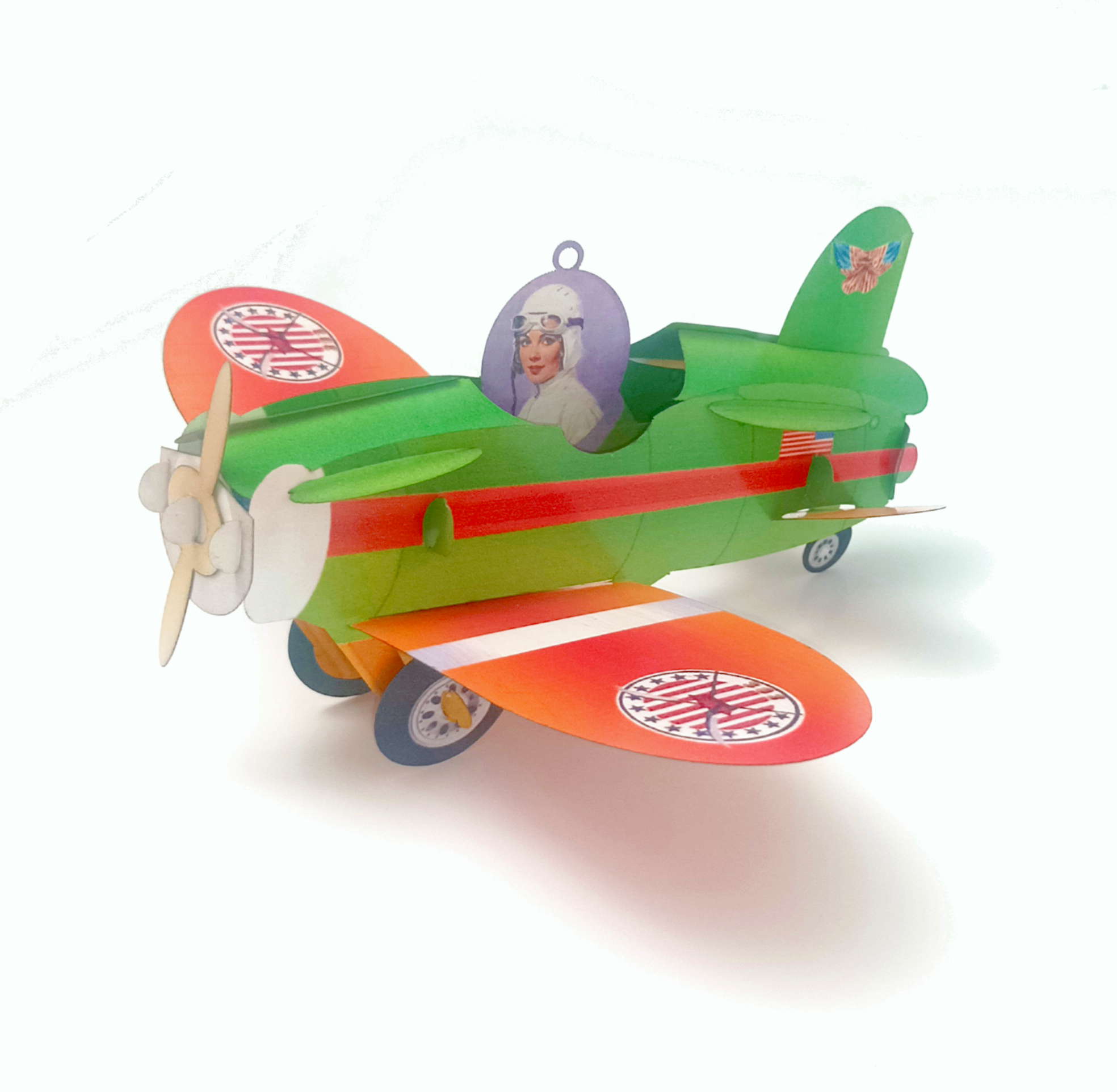 Amelia Earhart Airplane, Pop-up greeting card. No 45 - Image 7