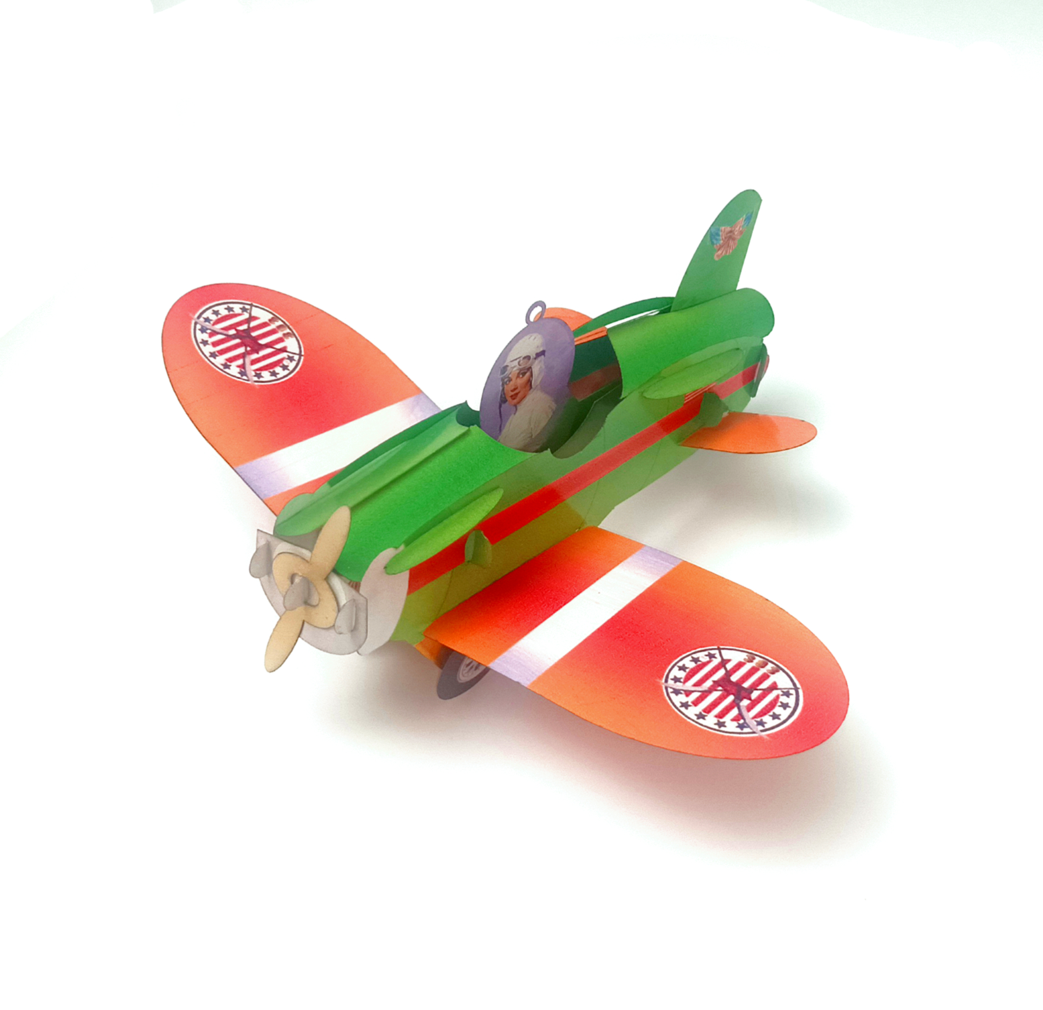 Amelia Earhart Airplane, Pop-up greeting card. No 45 - Image 8