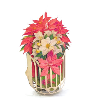 The Poinseta Flower. Popup Christmas Ornament No. 88