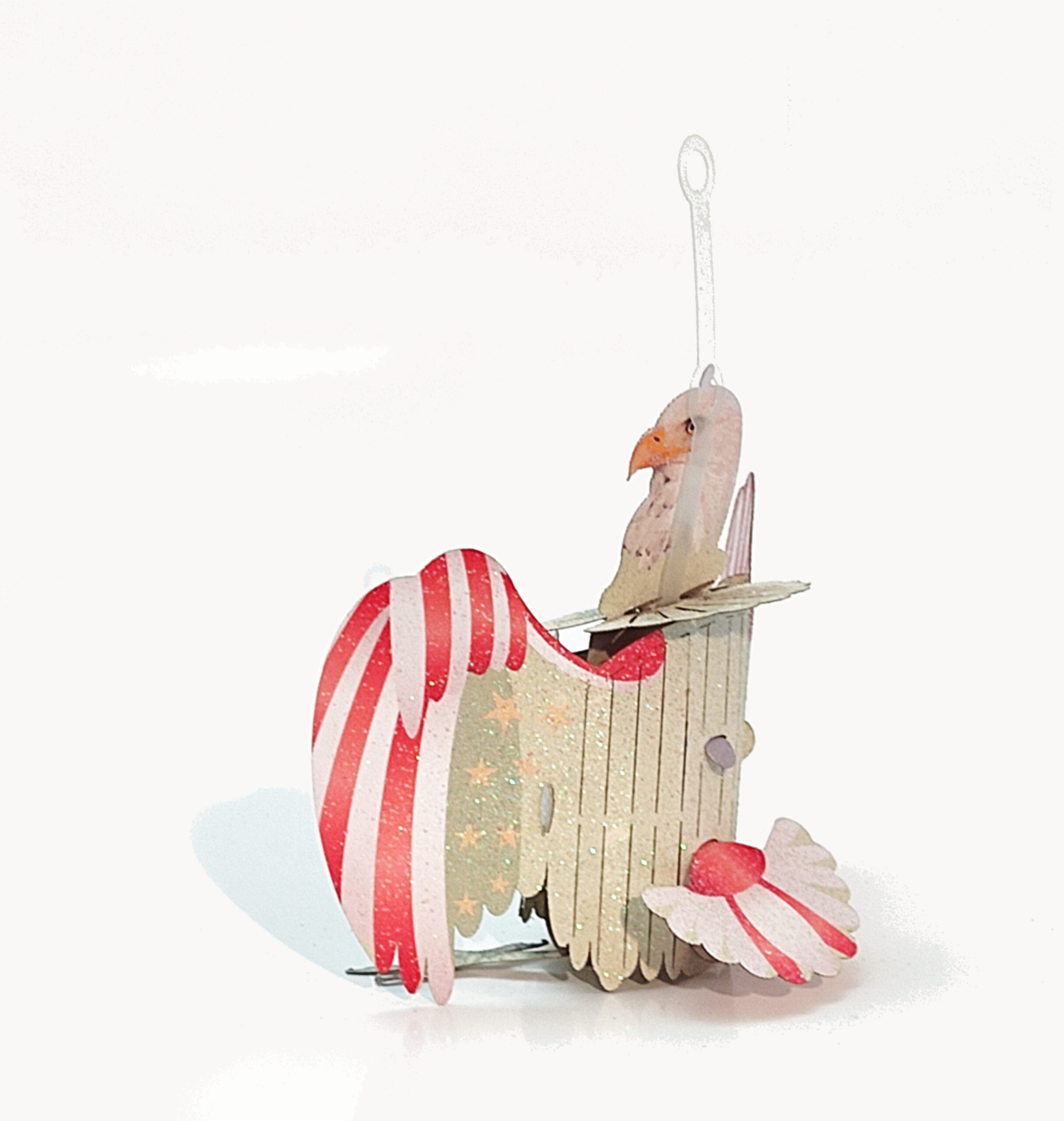 The White Eagle Christmas Ornament. Popup greeting card No. 41A - Image 2