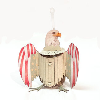 The White Eagle Christmas Ornament. Popup greeting card No. 41A