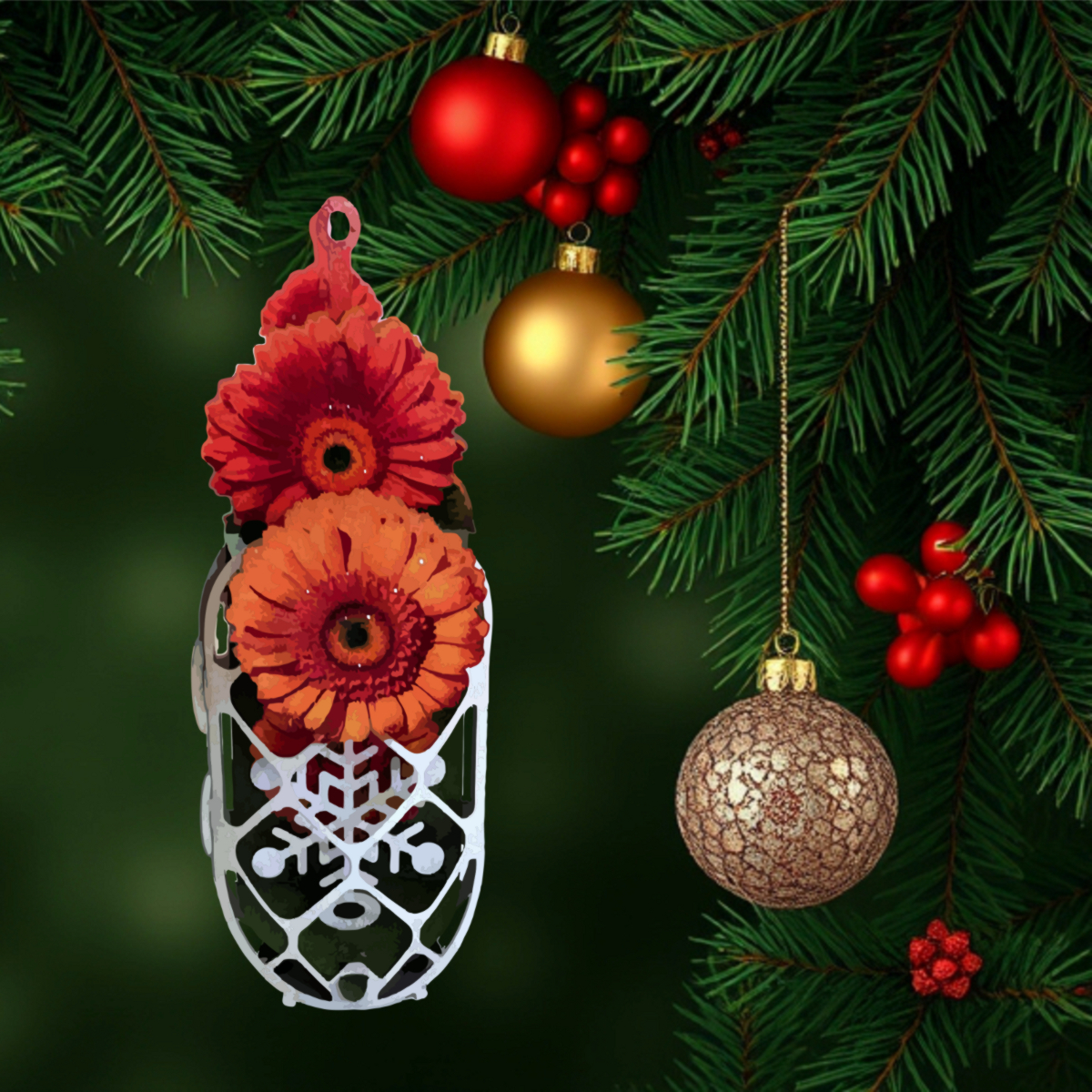 The Gerbera Daisy. Popup Christmas Ornament No. 93 - Image 5