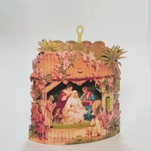 #83 Traditional Christmas Cretche 3d paper ornament (2)
