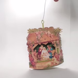 #83 Traditional Christmas Cretche 3d paper ornament