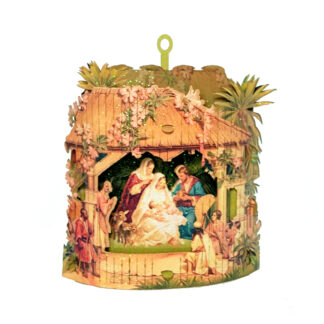 #83 Traditional Christmas Cretche 3d paper ornament (6)