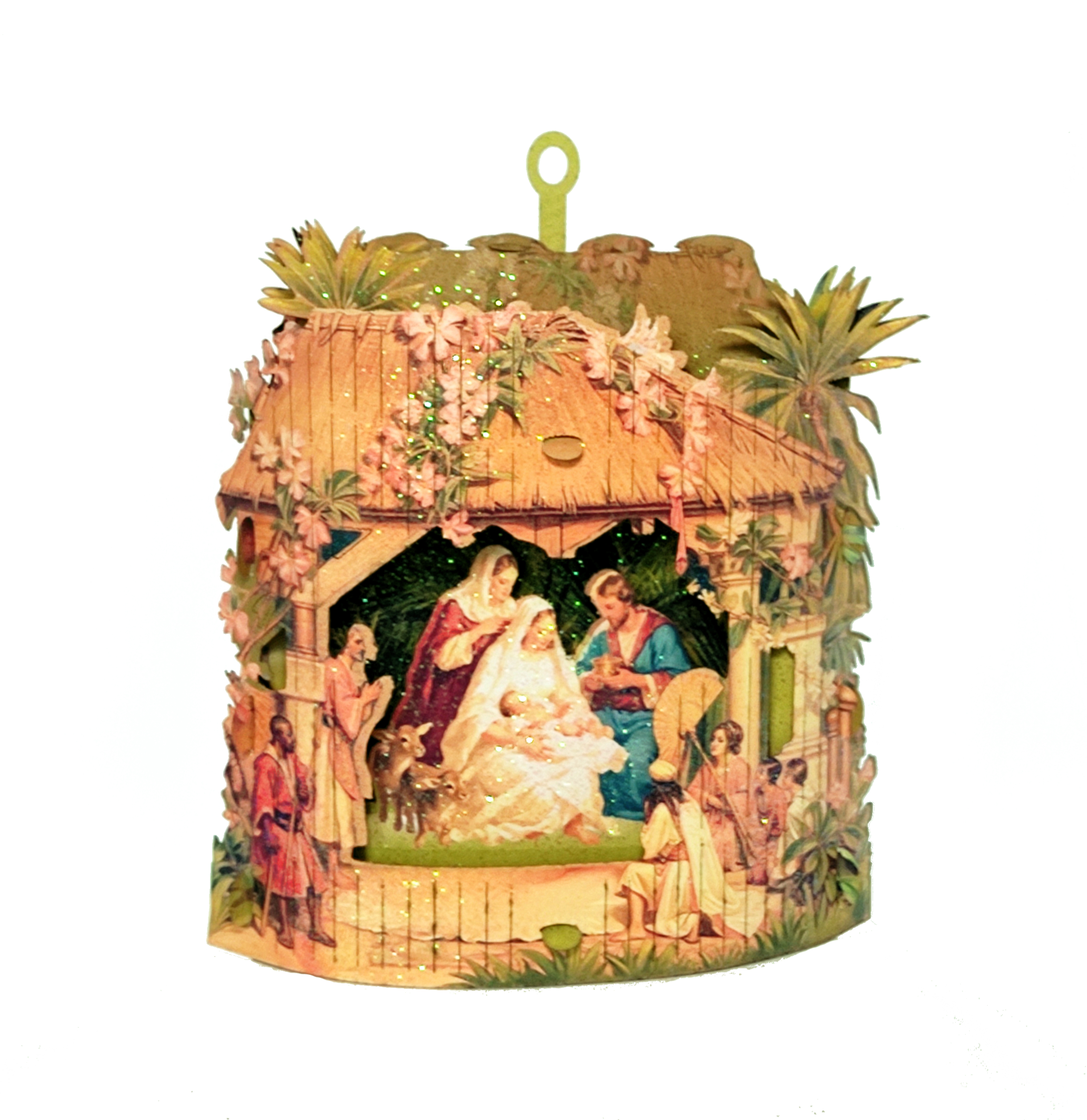 #83 Traditional Christmas Cretche 3d paper ornament (6)
